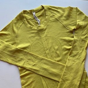 LULULEMON Bright Yellow Run Swiftly Tech Long Sleeve
